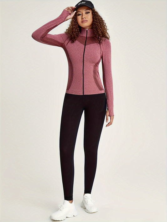 Elisa | Nahtlose Sportjacke mit Reißverschluss