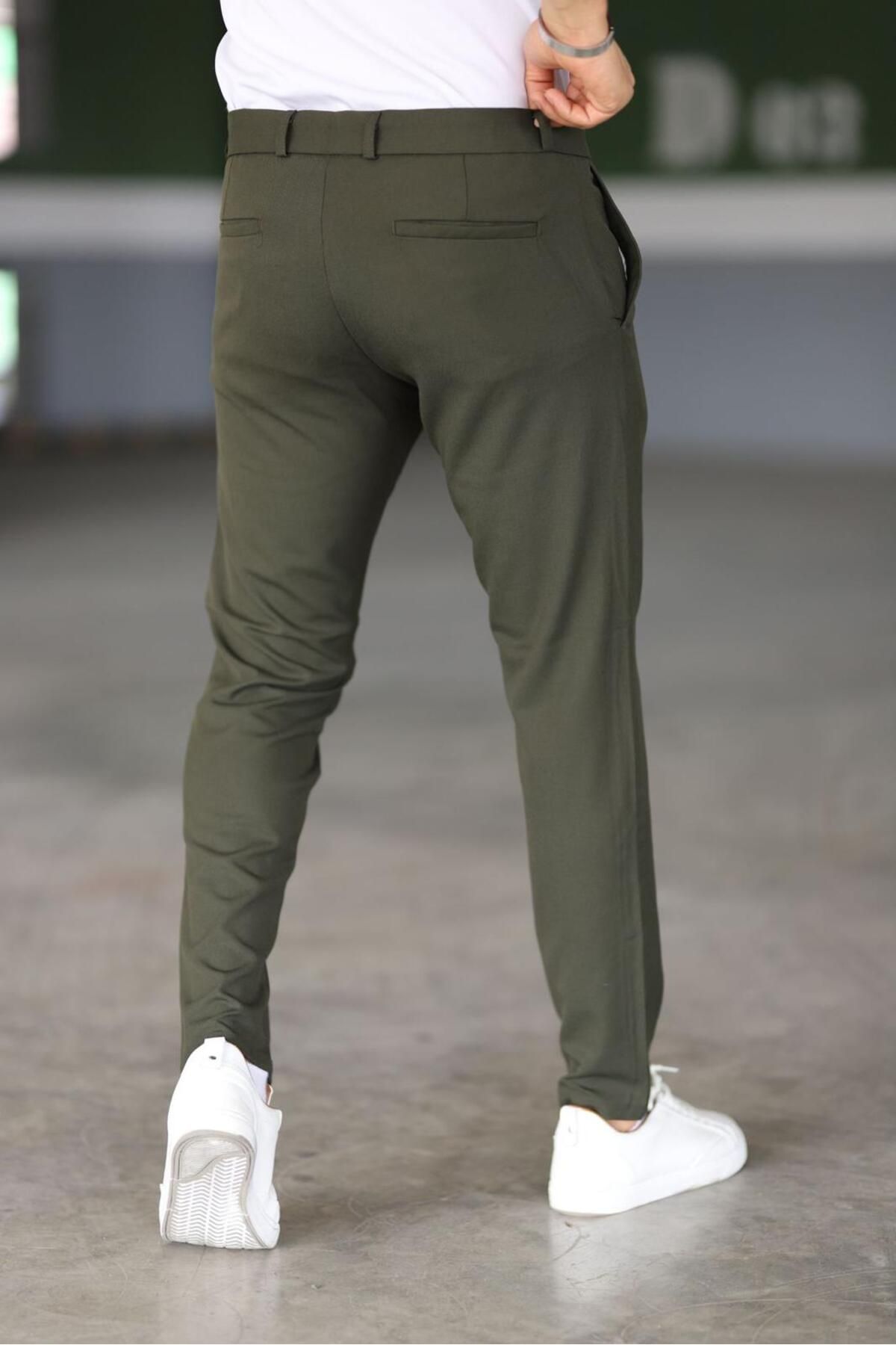 Malte | Chinos Slim Fit Dunkelgrüne Hose