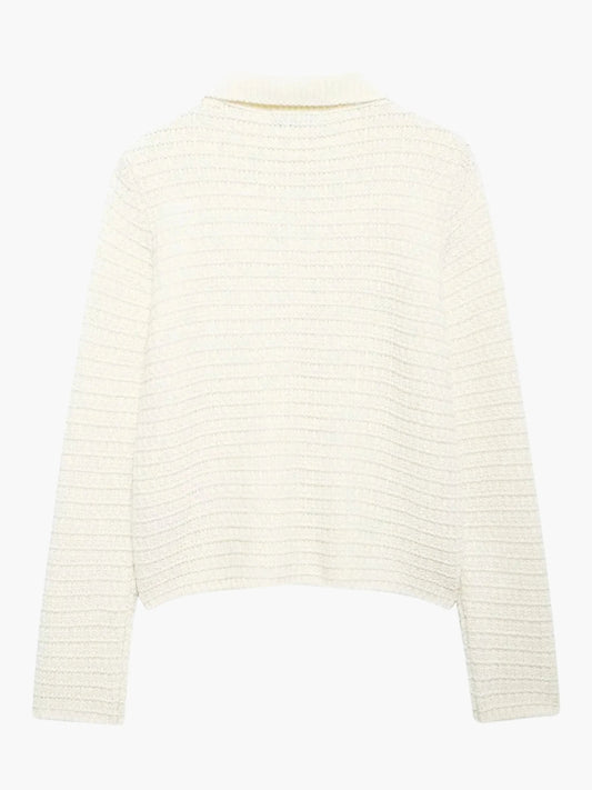 Ivonne | Texturierte Strickjacke mit Knopfleiste