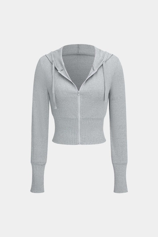 Selina | Kuscheliges Strick-Zweiteiler-Set mit Hoodie & Weitbein-Hose