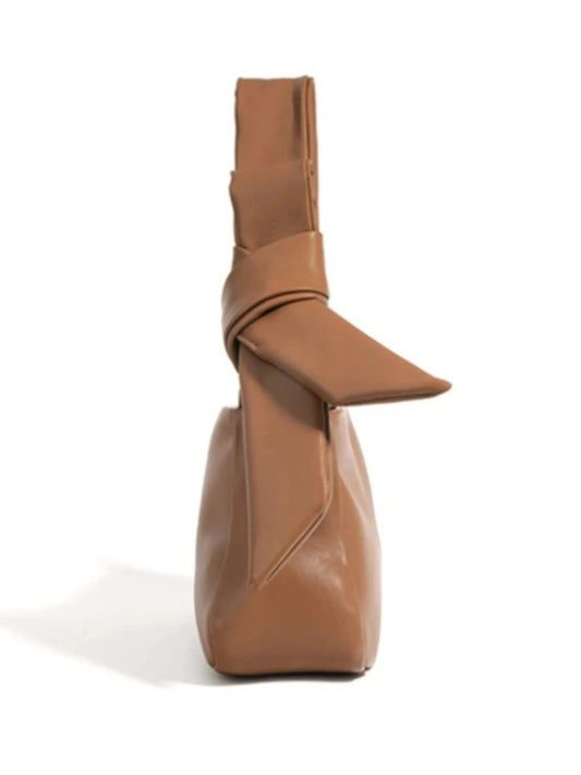 Edith | Minimalistische Leder-Umhängetasche mit Knotengriff