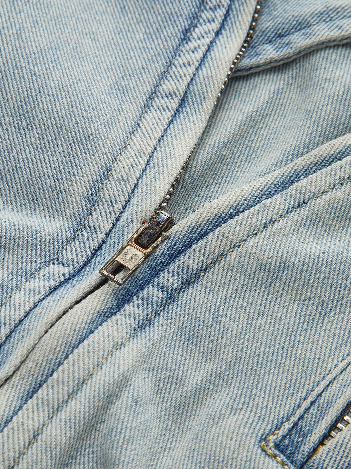 Leona | Cropped Denim Bikerjacke – Für einen rebellischen und stilvollen Look