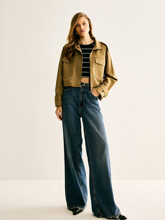 Klara | Cropped Utility Jacke – Lässig, Modern & Vielseitig