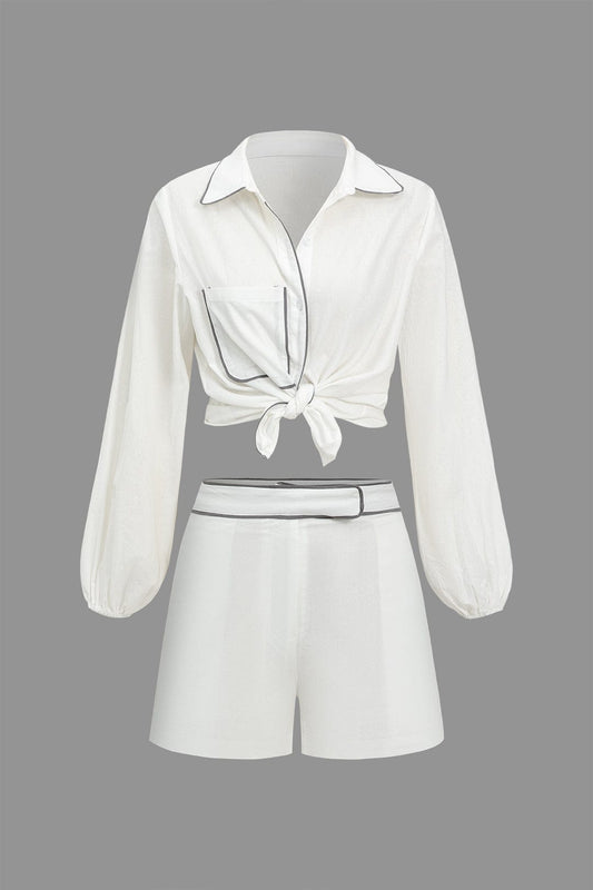 Lina | Elegantes Zweiteiler-Set mit Kontrastdetails