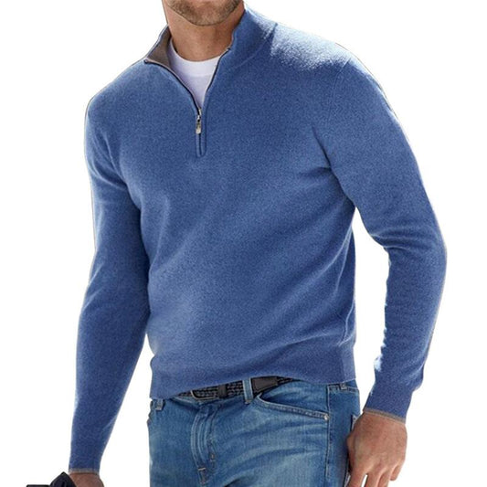 Herren Pullover mit halbem Reißverschluss – Stilvoller Freizeit- und Business-Look