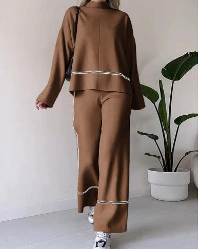 Elegantes Zweiteiler Set mit Pullover und Hose – Moderner Freizeitlook