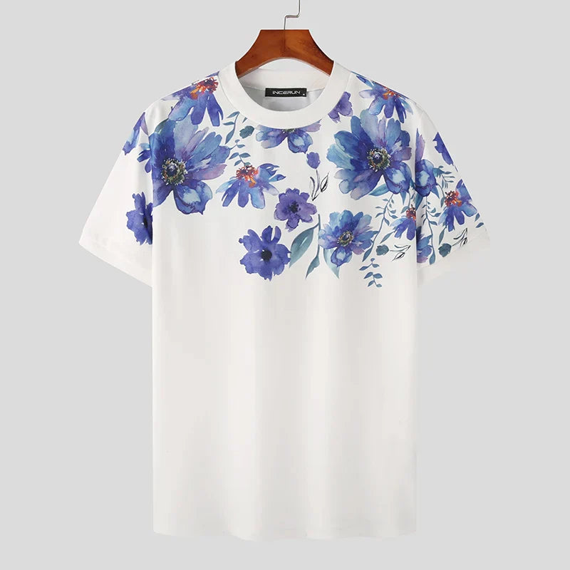 Damiano | Florales Kurzarmshirt für Herren
