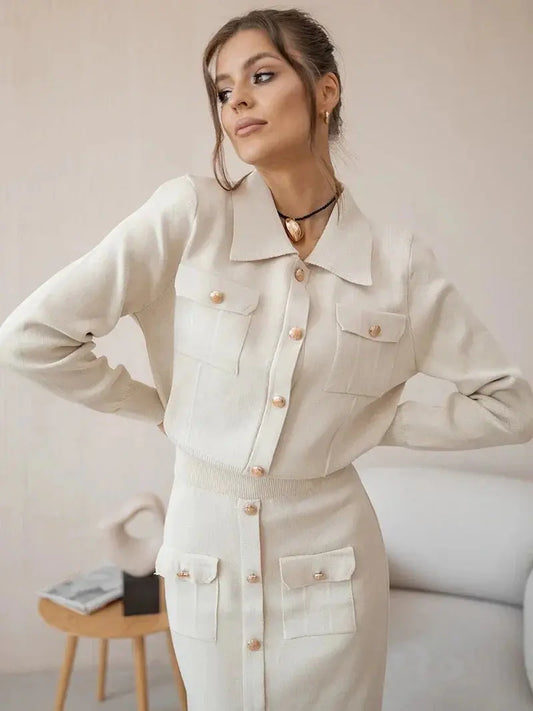 Candace | Elegantes Blazer & Rock Set - Für die selbstbewusste Professional