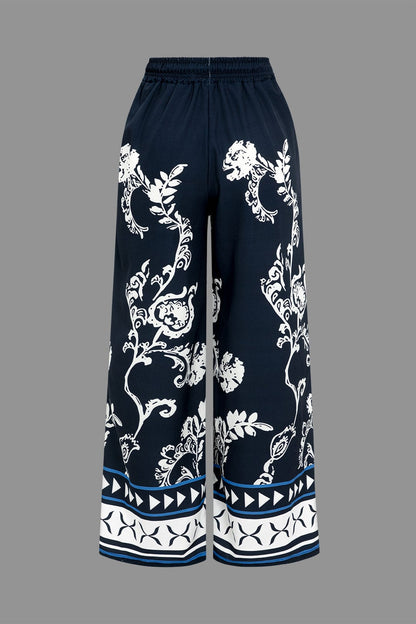 Zahara | Boho-Zweiteiler mit Bluse & Weitbein-Hose