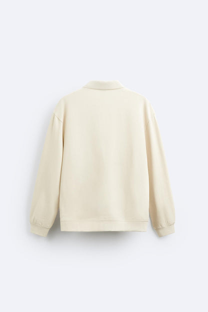 Beiger Pullover mit Polokragen – Lässiger Stil mit Eleganz