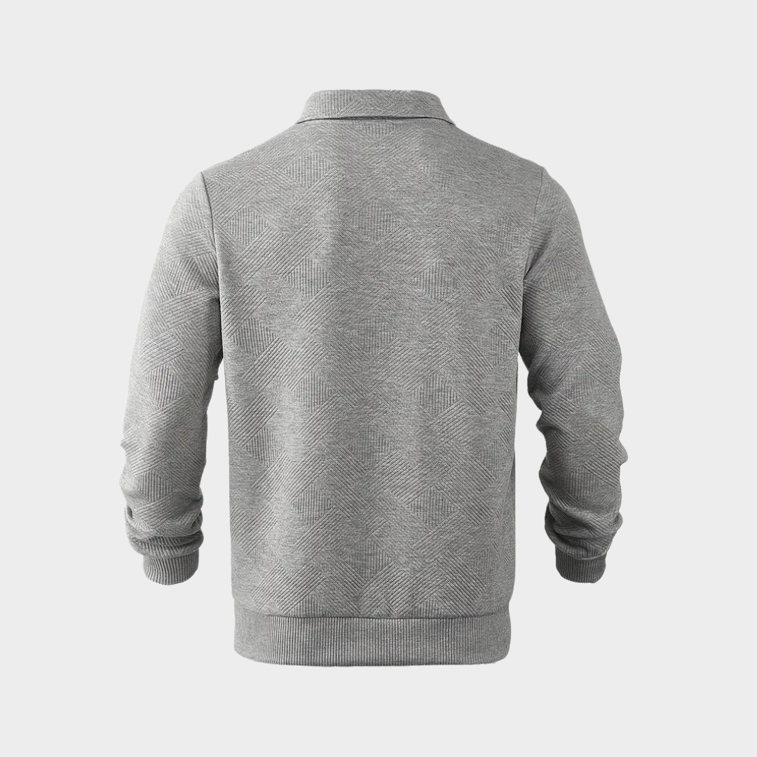 Herren Pullover mit Stehkragen und halbem Reißverschluss – Stilvoll & Modern