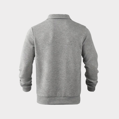 Herren Pullover mit Stehkragen und halbem Reißverschluss – Stilvoll & Modern