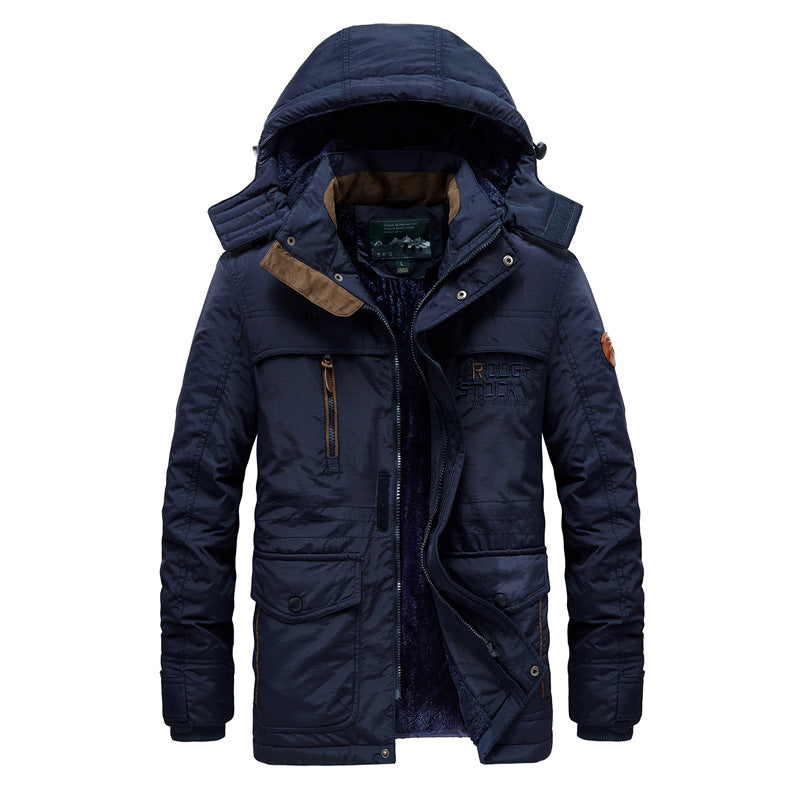 Warme Winterjacke mit Kapuze und Innenfutter für kalte Tage