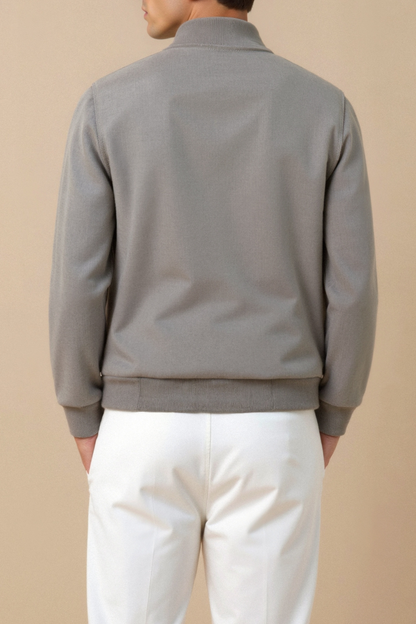 Matteo | Zeitlose Herren-Bomberjacke in Grau und Schwarz