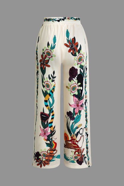 Anneliese | Künstlerisches Zweiteiler-Set mit Kunst-Print & Statement-Design