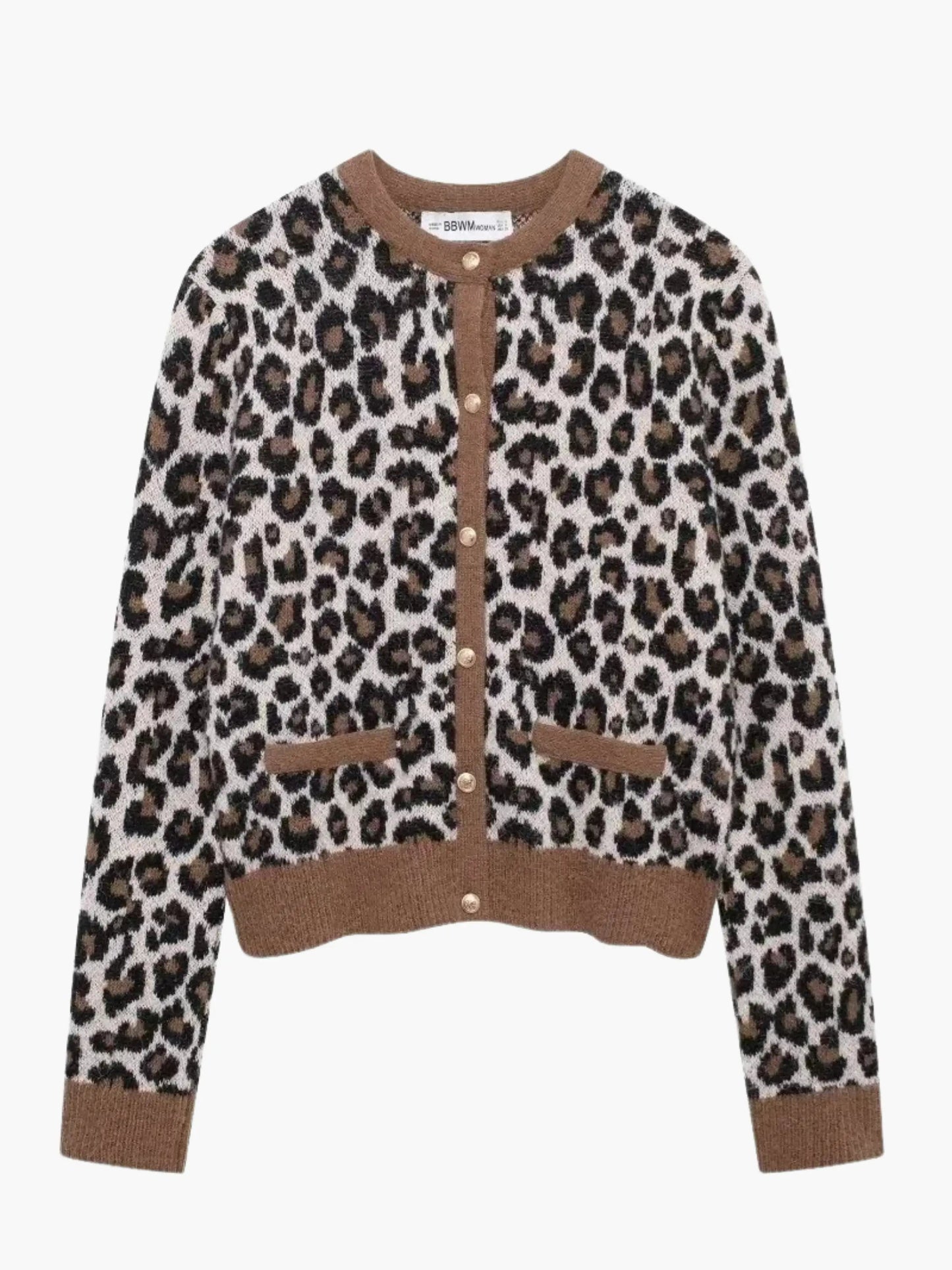 Nicole | Leopard Print Strickjacke