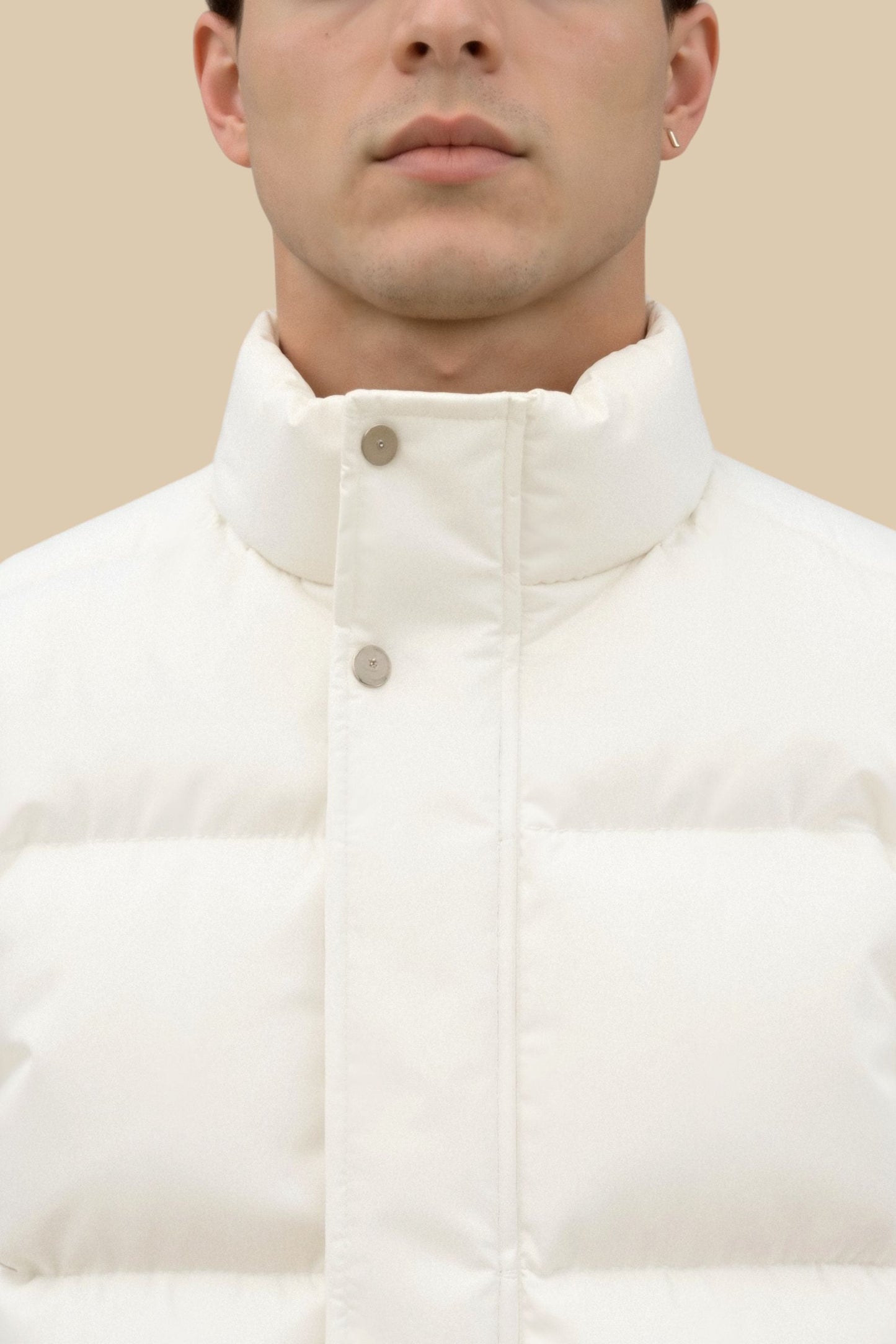 Marco – Leichte Herren-Steppweste in Cremeweiß