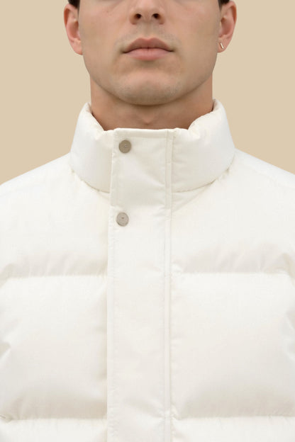 Marco – Leichte Herren-Steppweste in Cremeweiß