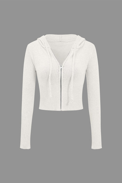 Ava | Strick-Set mit Kapuzenjacke & Schlaghose