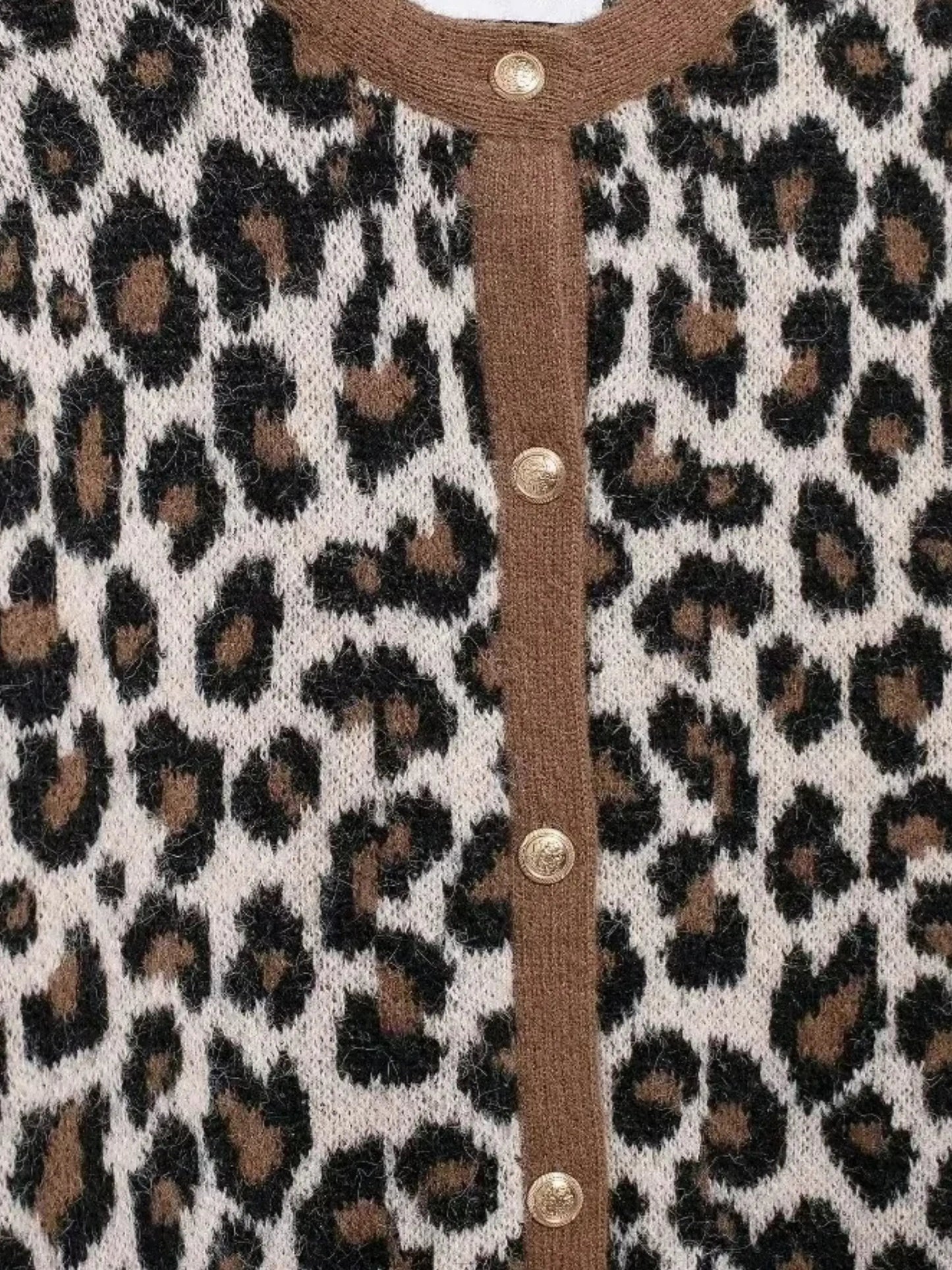 Nicole | Leopard Print Strickjacke