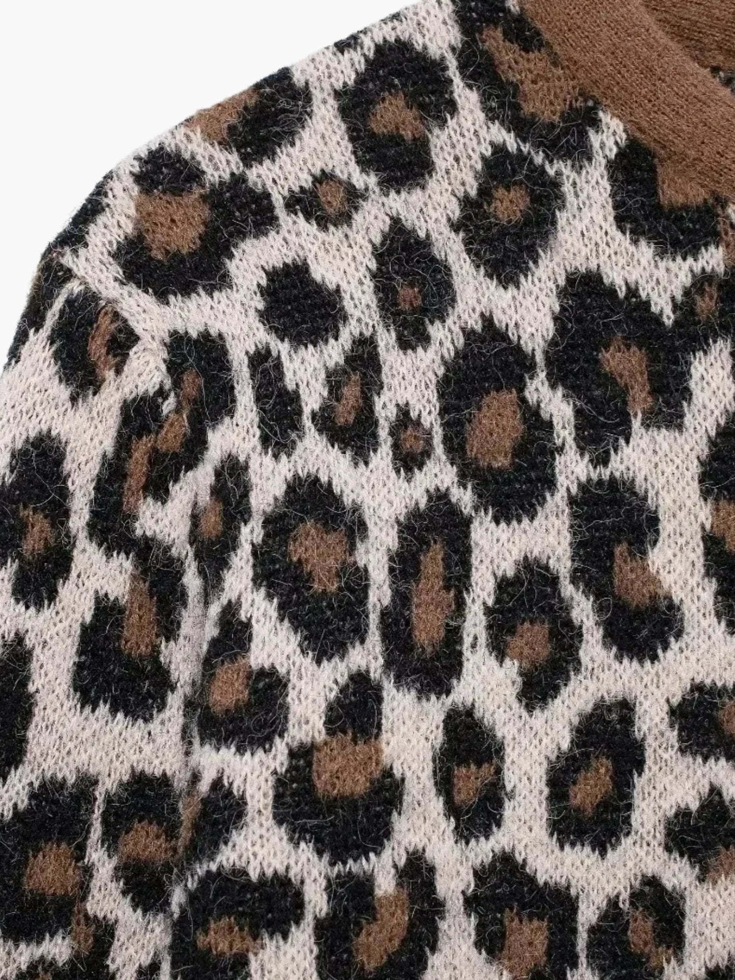 Nicole | Leopard Print Strickjacke
