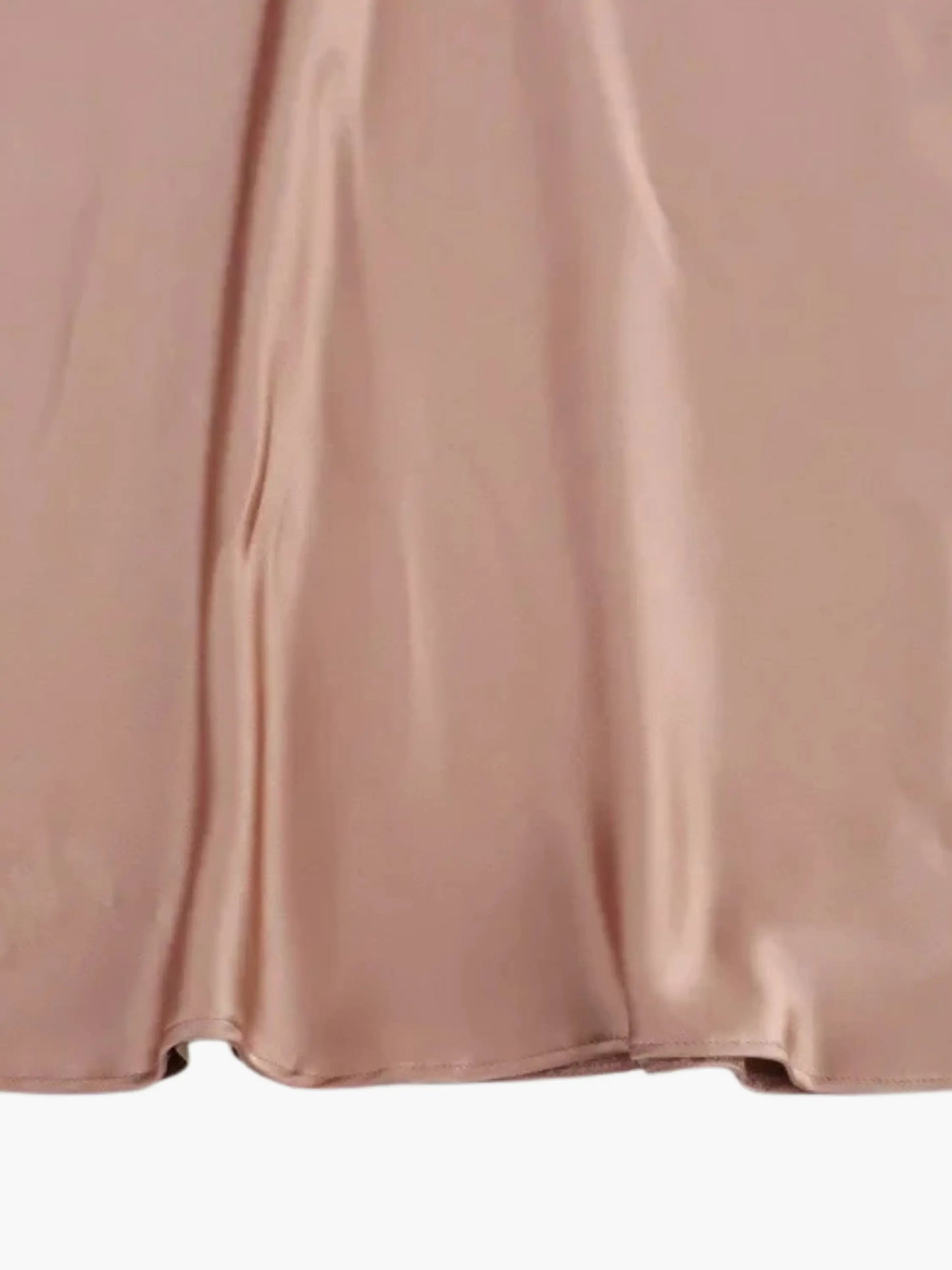 Sophia | Satin-Maxikleid mit Wasserfallkragen