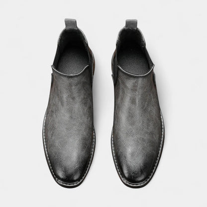 Herren-Chelsea-Boots aus Lederimitat mit Elastikeinsatz