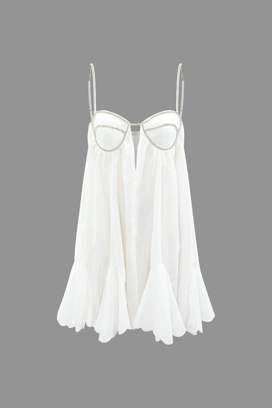 Sophia | Glamouröses Mini-Kleid mit Kristall-Trägern – Feminin & stilvoll für besondere Anlässe