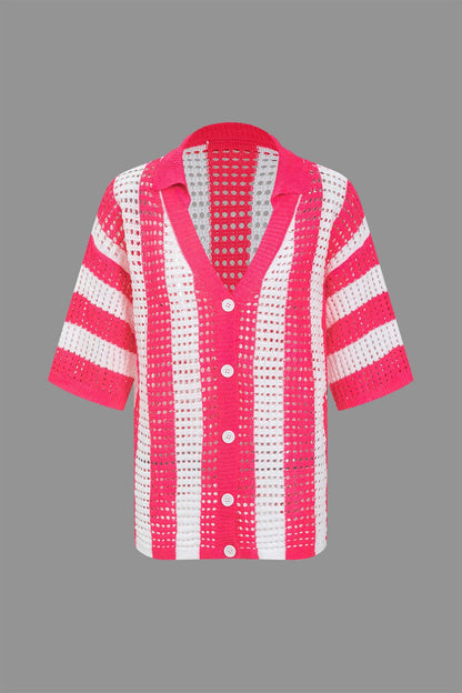 Noemi | Stylisches Häkel-Zweiteiler-Set mit Streifenmuster