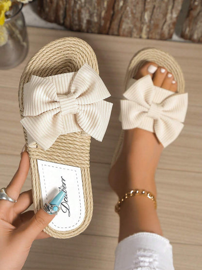 Boho Sandalen mit Schleife & Jutefußbett – Sommerlich & Bequem | Zendoo.de