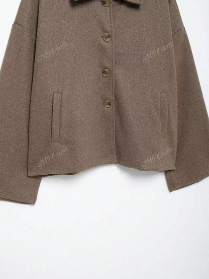 Cropped Wolljacke mit Knopfleiste – Zeitlos, Parisian & Herbstready