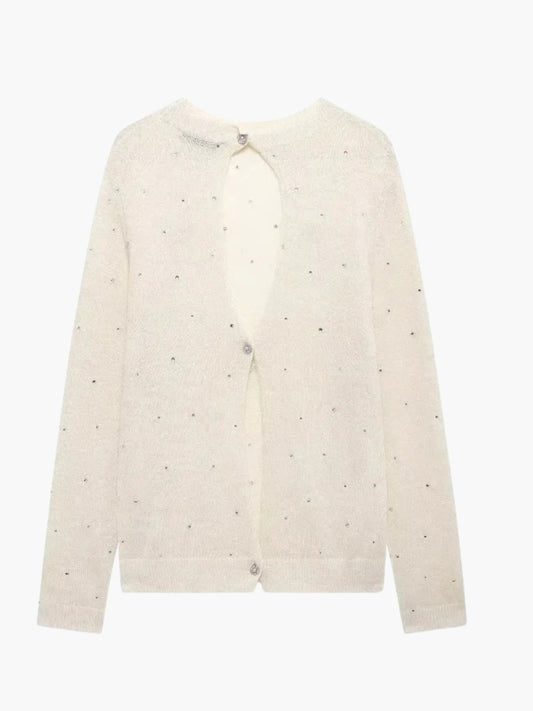 Nadine | Verschönerte Strickjacke mit Knopfleiste