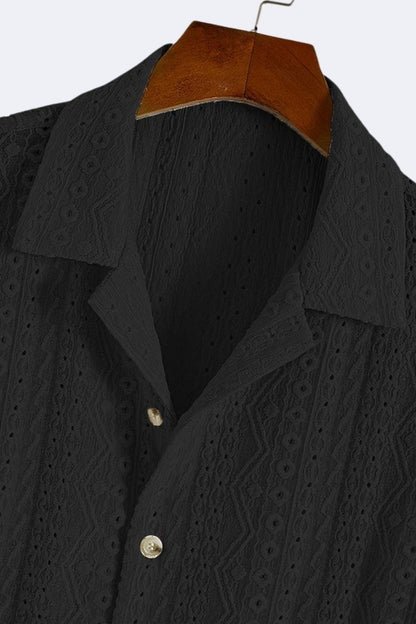 Luftiges Häkelhemd mit Kurzarm