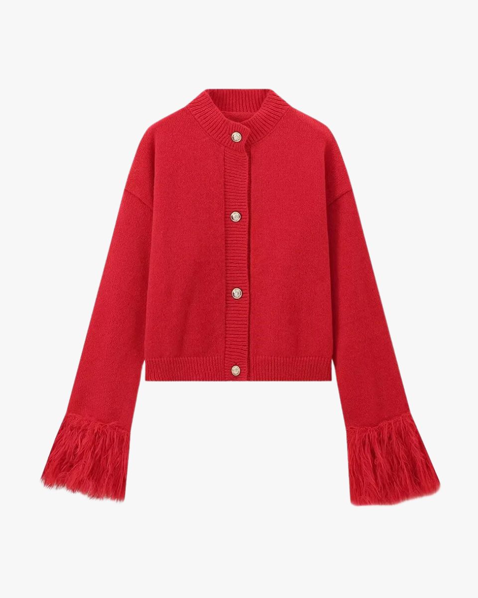 Manon | Strickjacke mit Knöpfen und Federärmeln