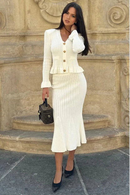 Victoria | Eleganter Strick-Zweiteiler – Klassische Eleganz für jeden Anlass