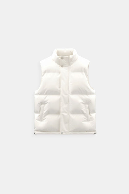 Marco – Leichte Herren-Steppweste in Cremeweiß