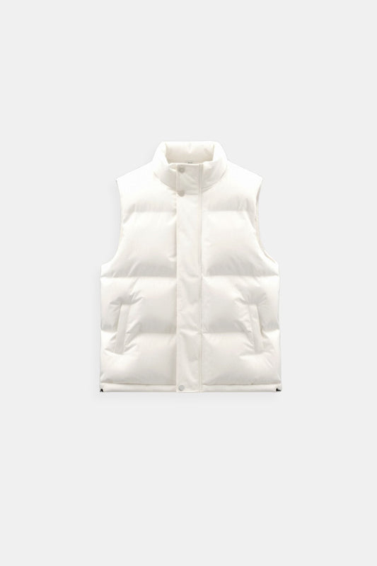 Marco – Leichte Herren-Steppweste in Cremeweiß
