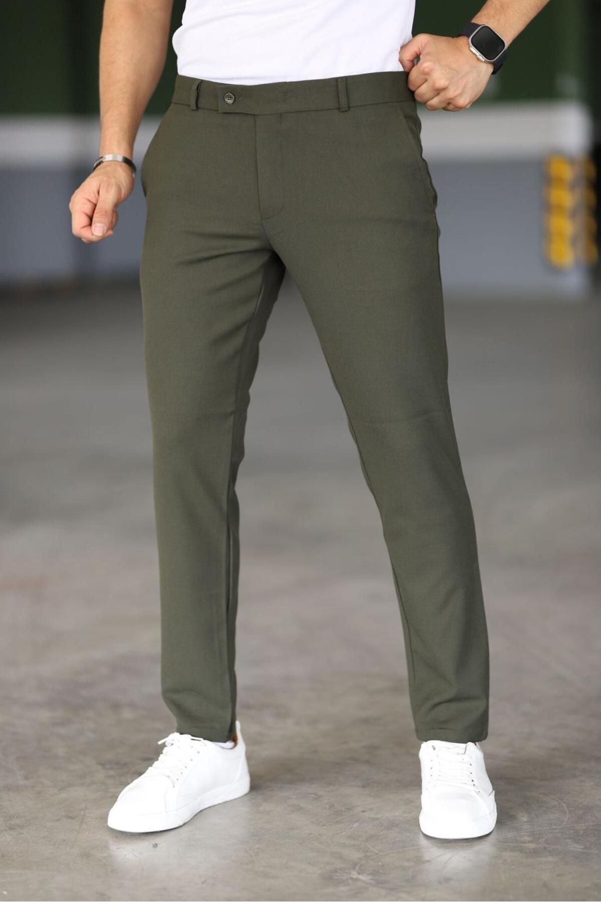 Malte | Chinos Slim Fit Dunkelgrüne Hose