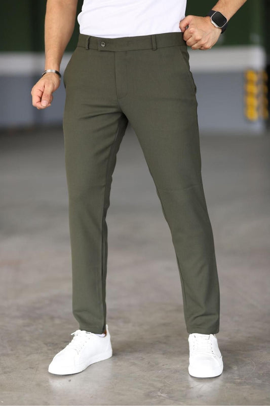 Malte | Chinos Slim Fit Dunkelgrüne Hose