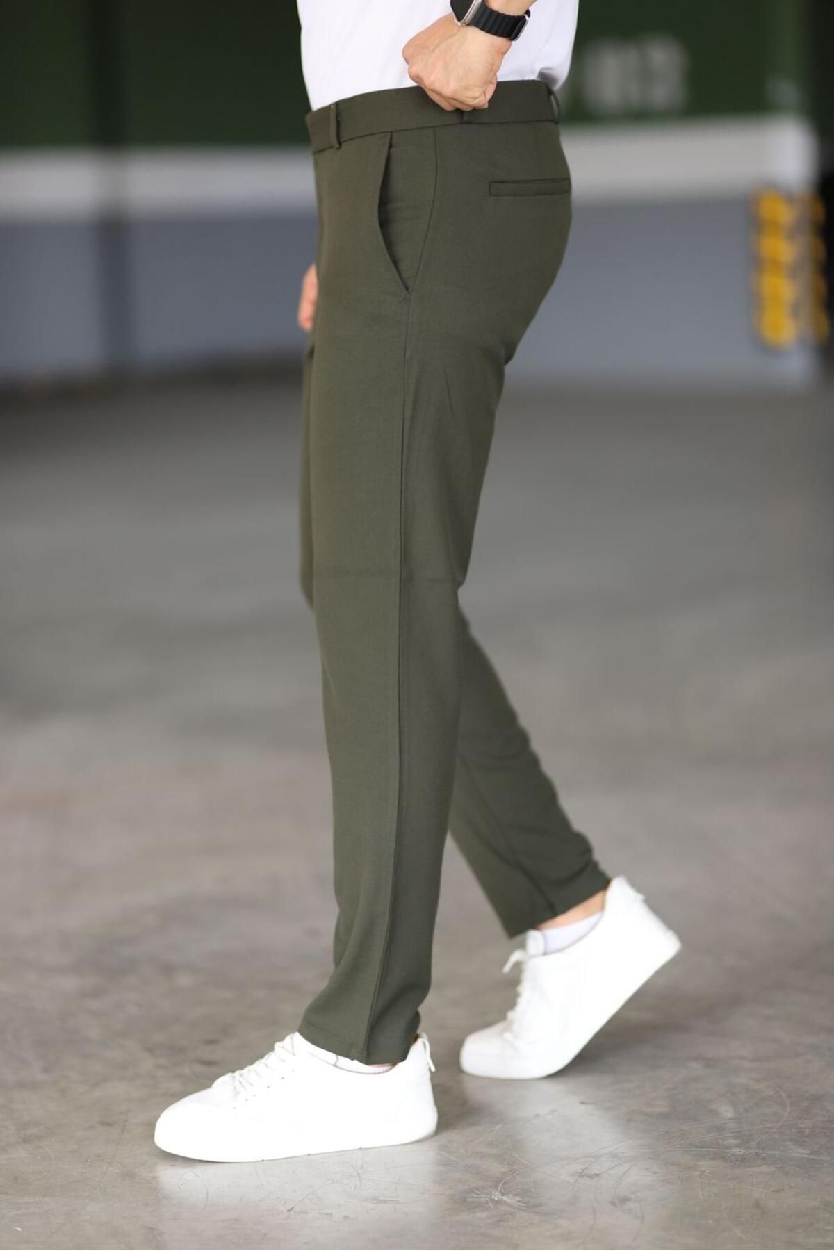 Malte | Chinos Slim Fit Dunkelgrüne Hose