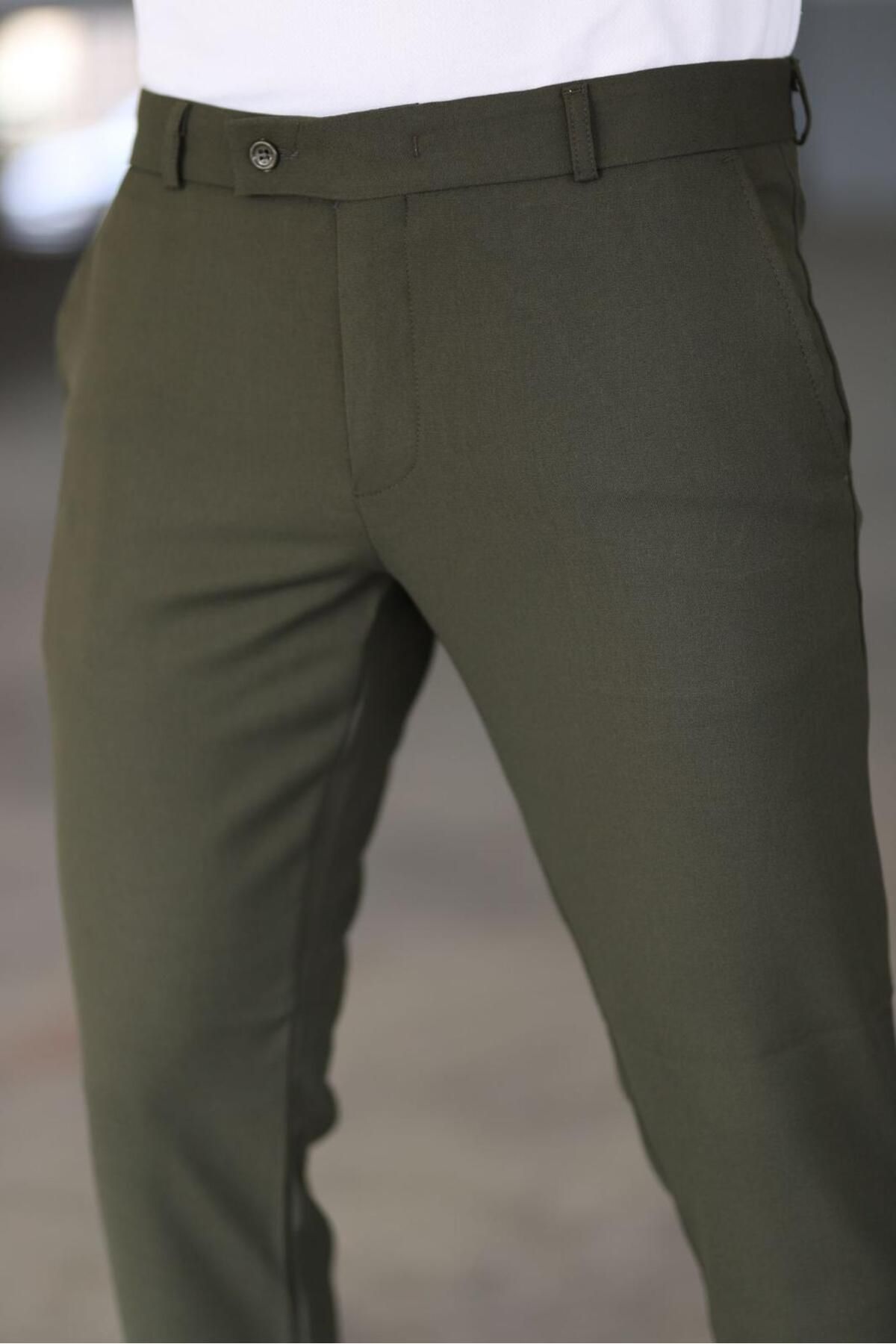 Malte | Chinos Slim Fit Dunkelgrüne Hose