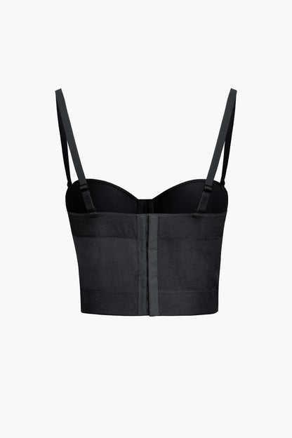 Ida | Figurbetontes Bustier-Top mit Bügel-Cups und transparenter Mesh-Struktur