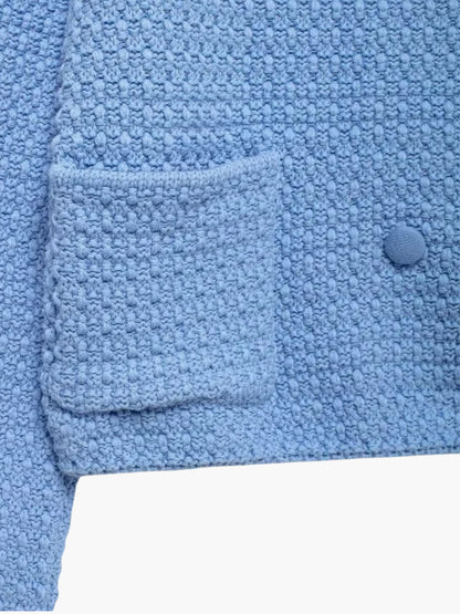 Dietlinde | Texturierte zweireihige Strickjacke