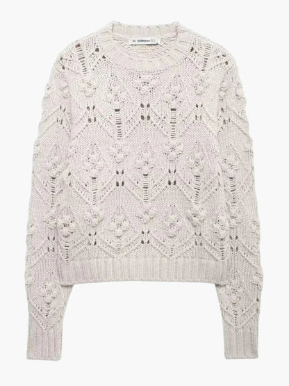 Delia | Modischer Damenpullover aus Zopfmuster