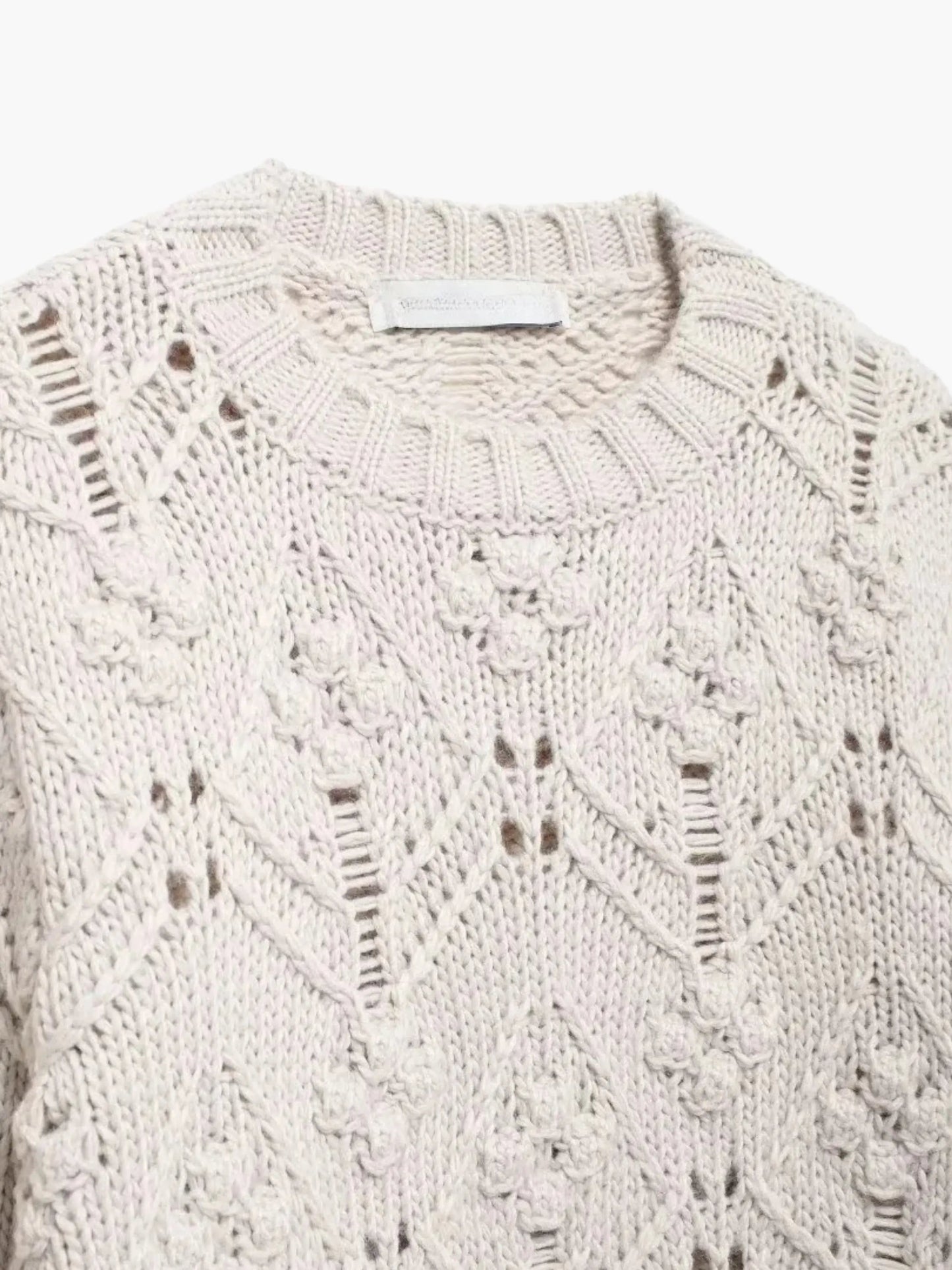 Delia | Modischer Damenpullover aus Zopfmuster