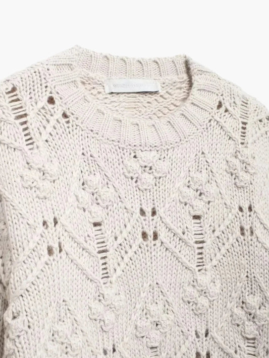 Delia | Modischer Damenpullover aus Zopfmuster