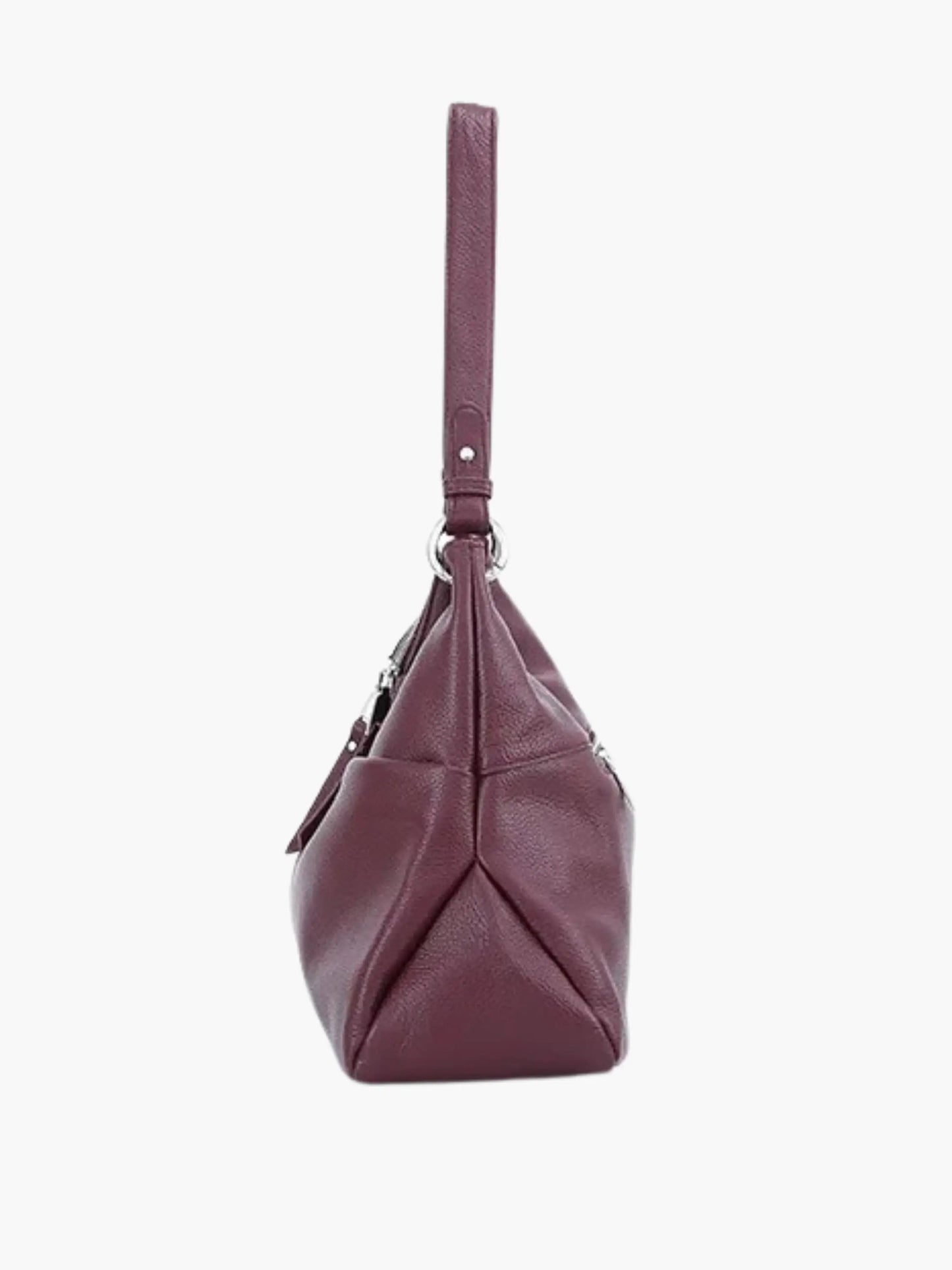 Hannelore| Hobo-Tasche aus weichem Leder mit Zipper-Verschluss