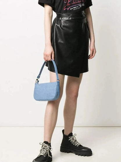 Brigitte | Umhängetasche mit Kroko-Prägung