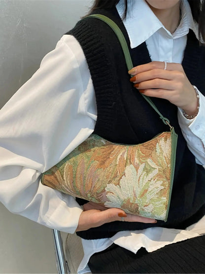 Philine | Vintage Floral Tapestry Umhängetasche
