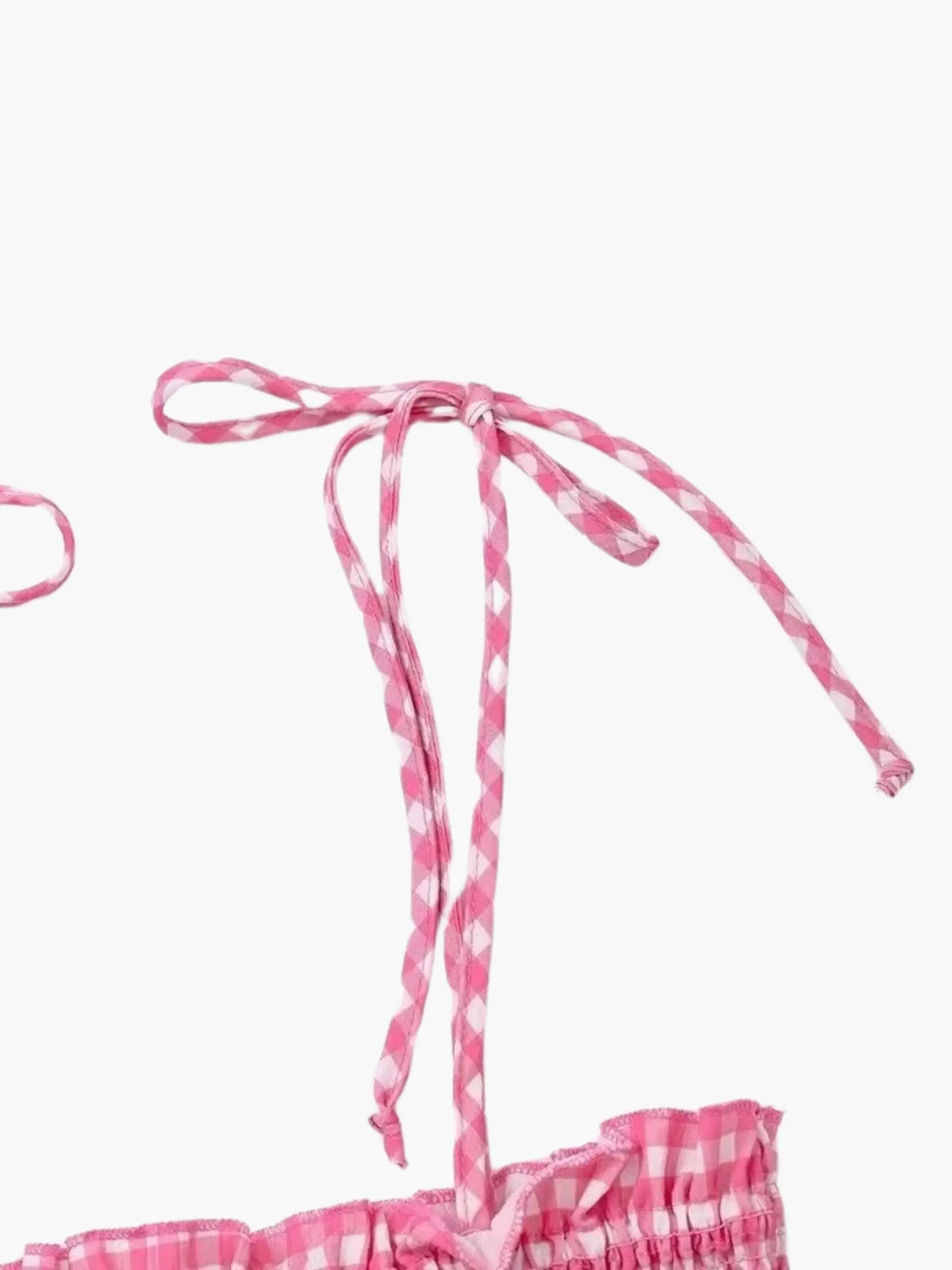 Wibke | Charmantes rosa-weiß kariertes Sommerkleid